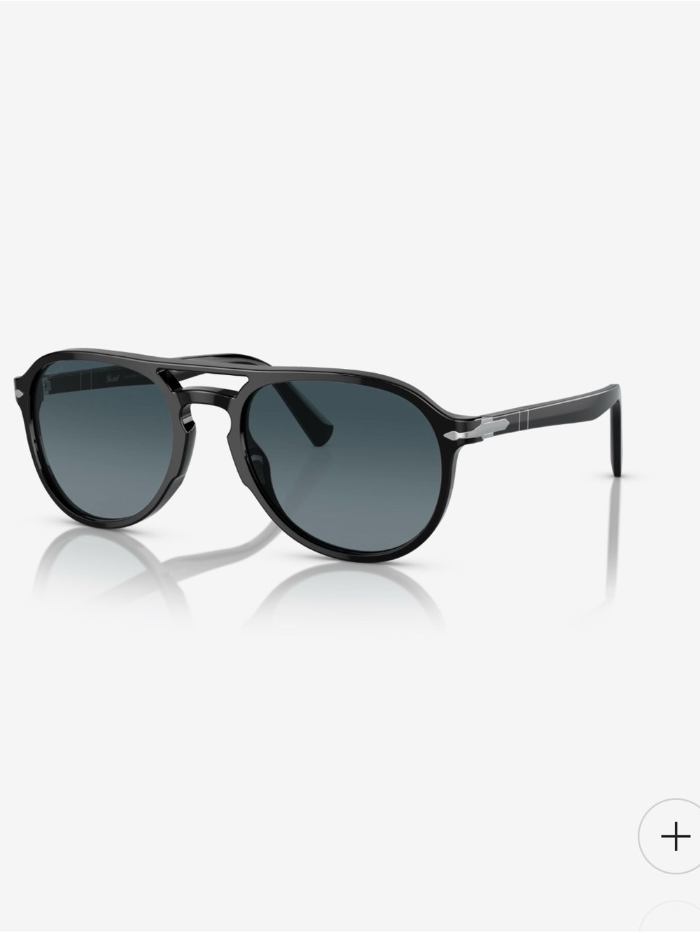 Persol PO3235 Black w/ Polar Gradient Blue Lenses Sz 55
